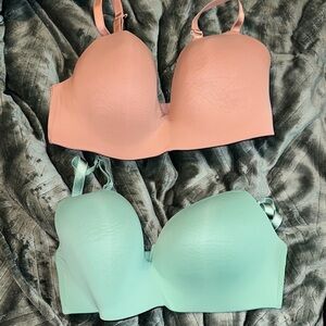 Auden Pink and Mint Wireless Nursing Bras